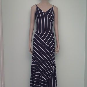 Calvin Klein Blue & White Cami Tank Maxi  Dress